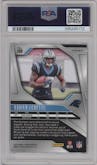 Xavier Legette from the 2024 Panini Prizm set featuring a White Sparkle parallel graded by PSA and given an overall grade of 8.