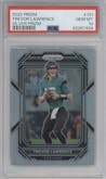 Trevor Lawrence  from the 2022 Panini Prizm set featuring a Silver Prizm parallel graded by PSA and given an overall grade of 10.
