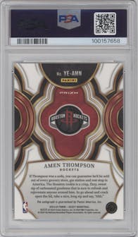Amen Thompson  from the 2023-24 Panini Select  set featuring a Green Ice parallel graded by PSA and given an overall grade of 10.