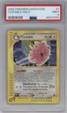 Clefable from the 2002 Pokemon E-CARD set graded by PSA and given an overall grade of 9.