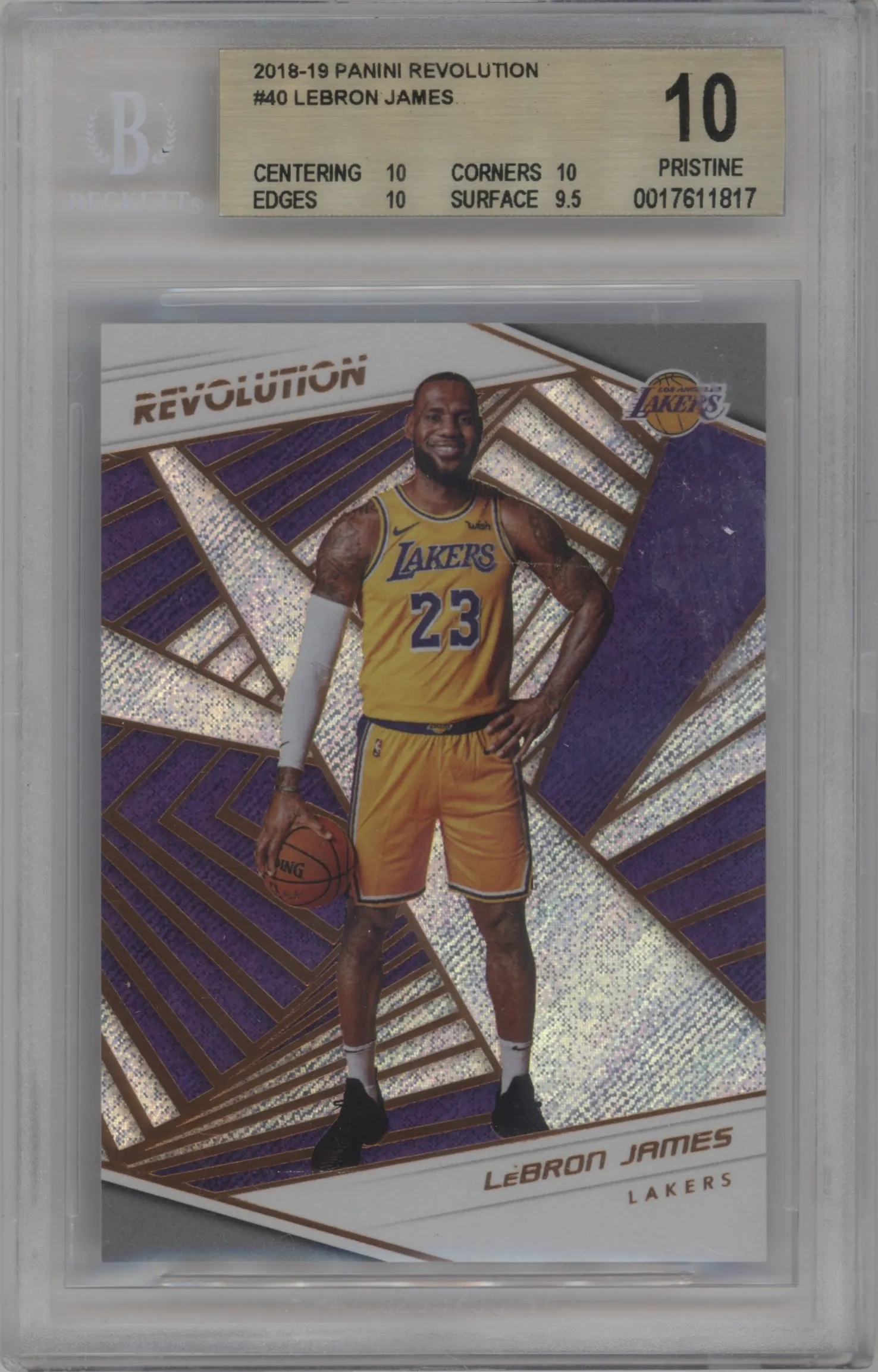 2018 Panini Revolution LeBron James #40 BGS 10