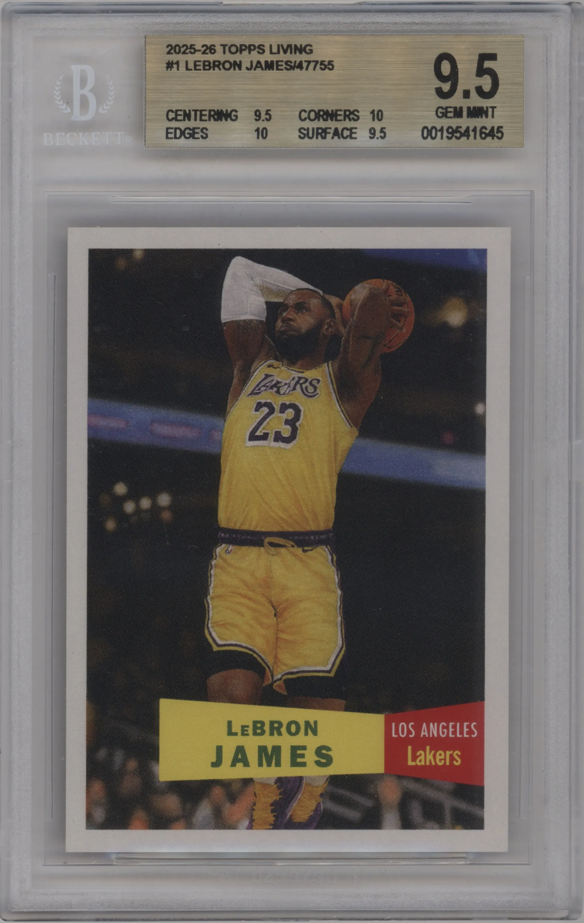 2025 Topps Living LeBron James BGS 9.5