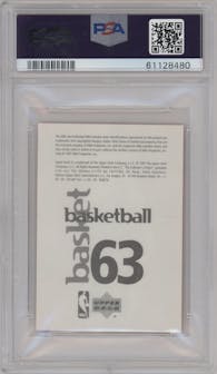 Shaquille O'Neal from the 1997-98 Upper Deck NBA Stickers set graded by PSA and given an overall grade of 9.