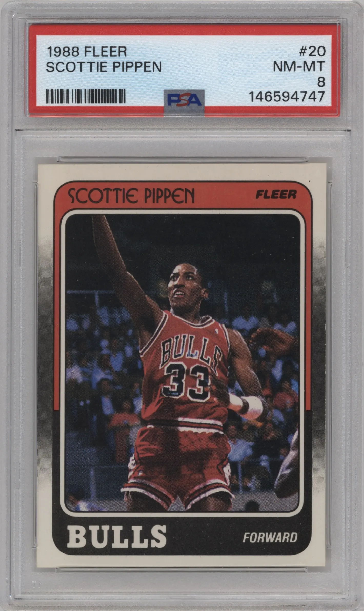 1988 Fleer Scottie Pippen #20 PSA 8