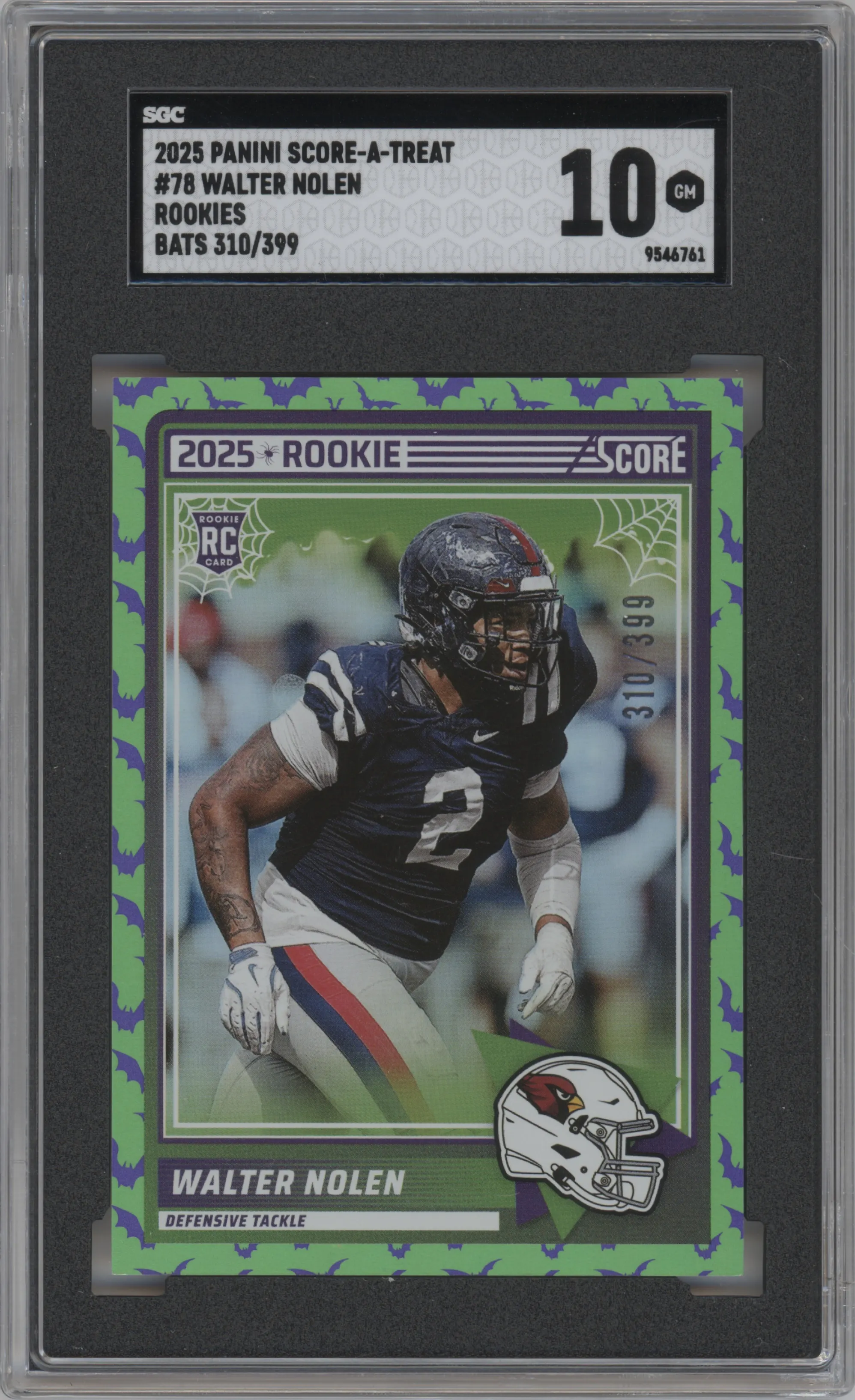 2025 Panini Score Walter Nolen Bats #78 SGC 10