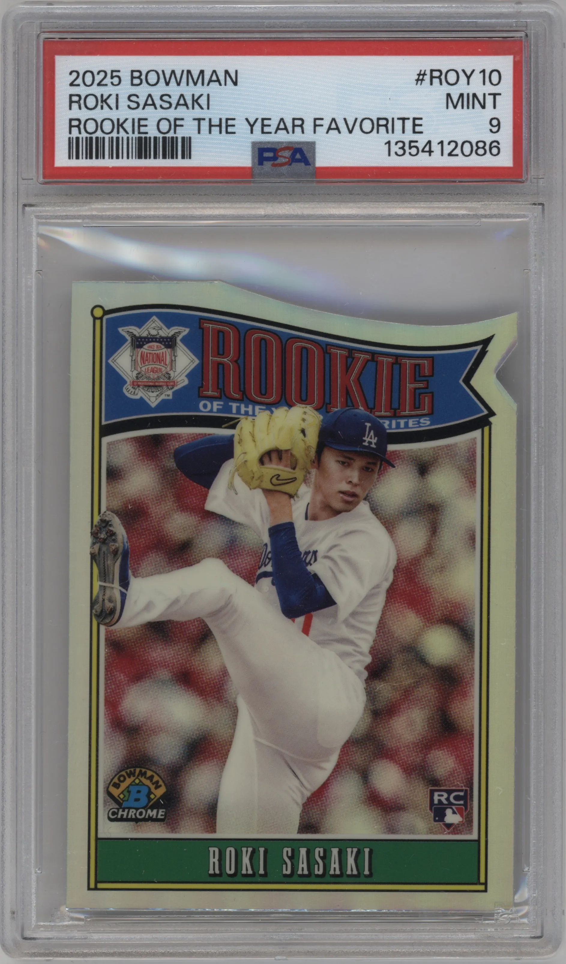 2025 Bowman ROTY Favorites Roki Sasaki PSA 9