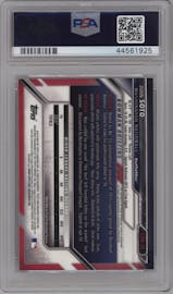 Juan Soto from the 2016 Bowman Chrome set graded by PSA and given an overall grade of 10.