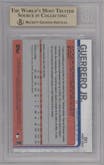 Vladimir Guerrero Jr. from the 2019 Topps Update  set graded by Beckett and given an overall grade of 9.5.