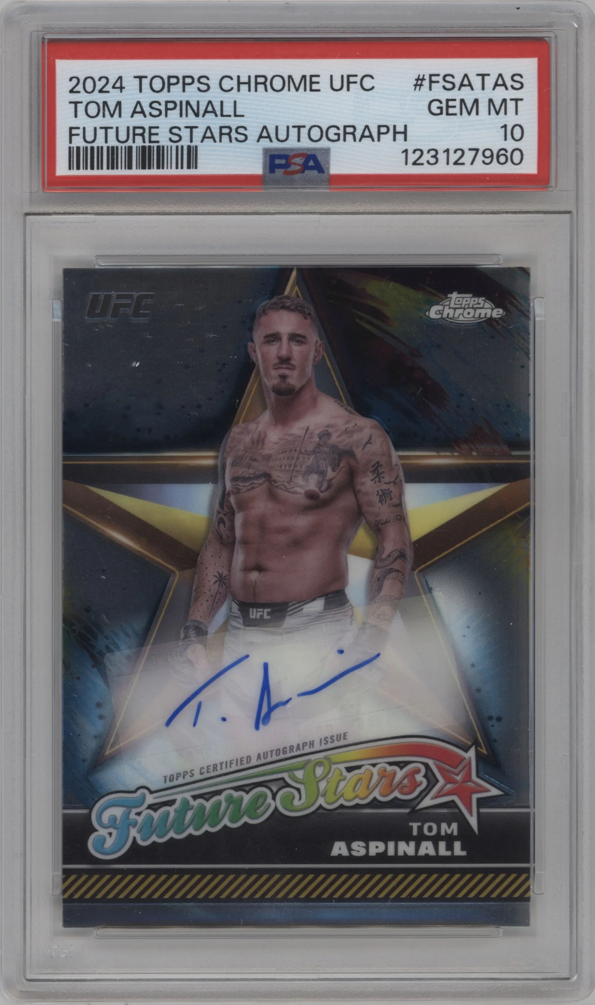 2024 Topps Chrome UFC Future Stars Auto Tom Aspinall #FSA-TAS PSA 10