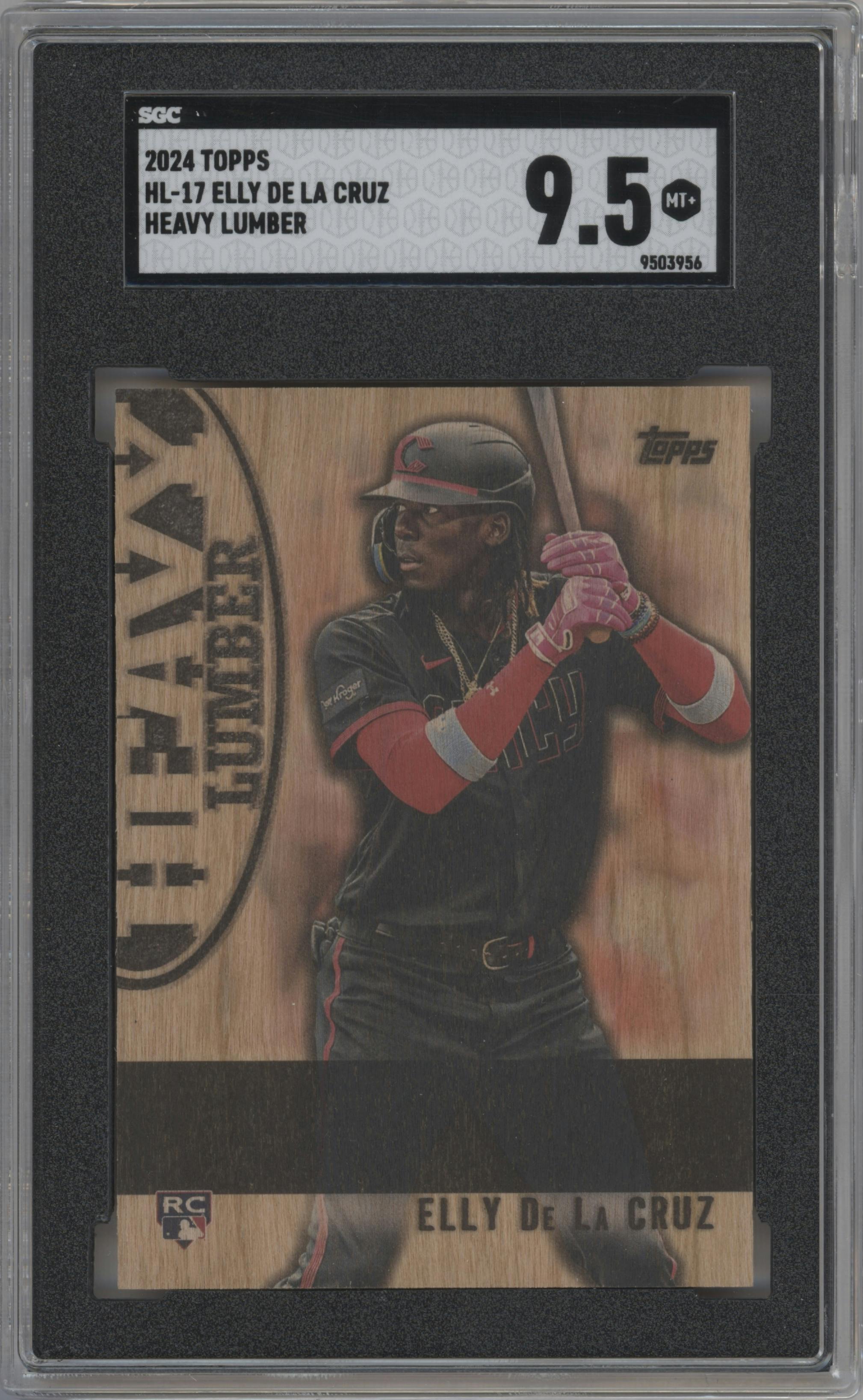 Elly De La Cruz from the 2024 Topps  set graded by SGC and given an overall grade of 9.5.