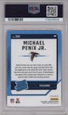 Michael Penix Jr.  from the 2024 Donruss set featuring a Pink parallel graded by PSA and given an overall grade of 10.
