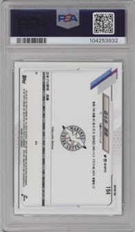 Roki Sasaki from the 2021 Topps Chrome NPB set graded by PSA and given an overall grade of 10.