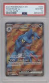 Toxicroak EX from the 2023 Pokemon SV set graded by PSA and given an overall grade of 10.