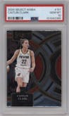 Caitlin Clark from the 2024 Panini Select WNBA set graded by PSA and given an overall grade of 10.