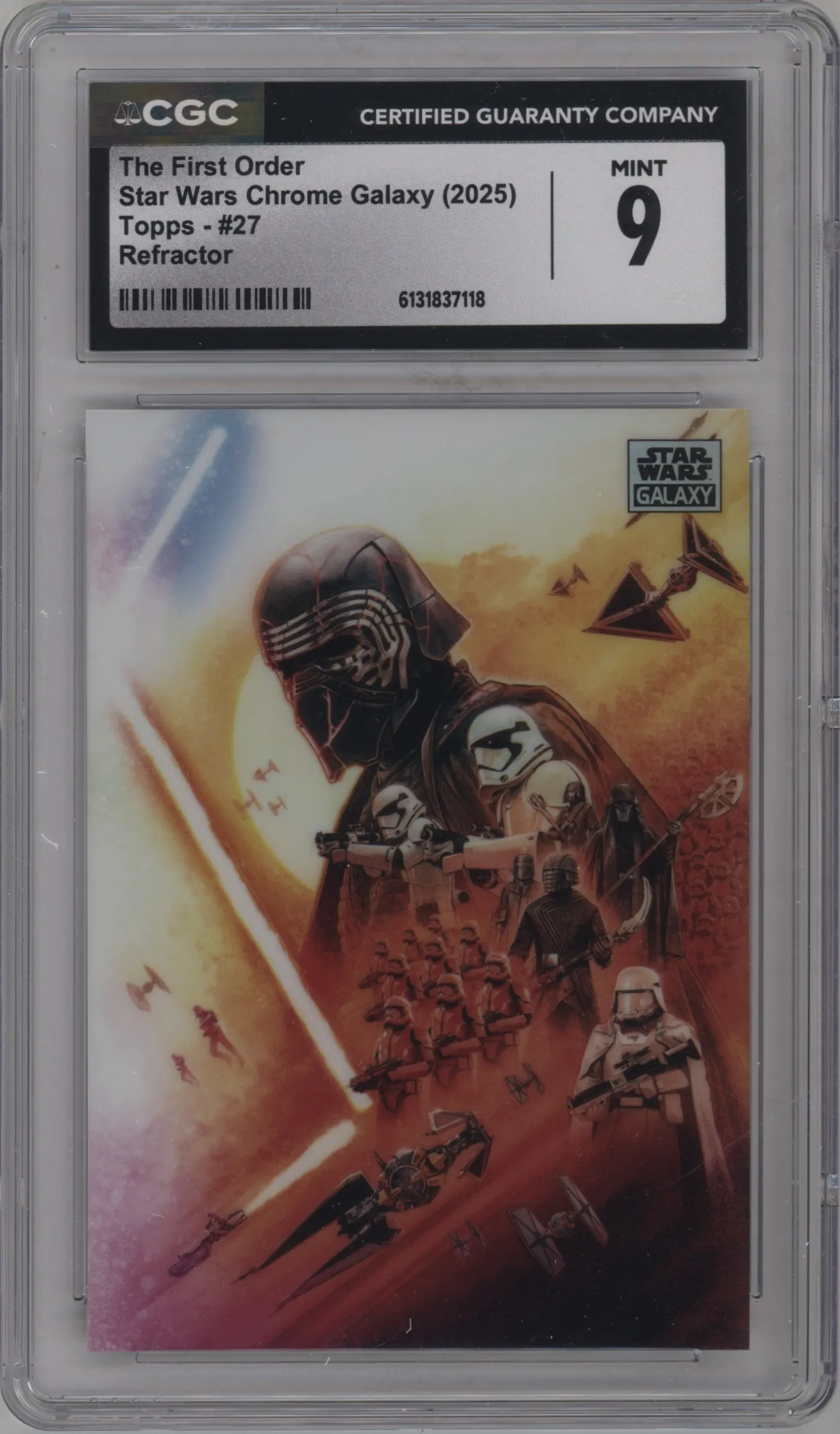 2025 Topps Chrome Star Wars Galaxy The First Order Refractor #27 CGC 9
