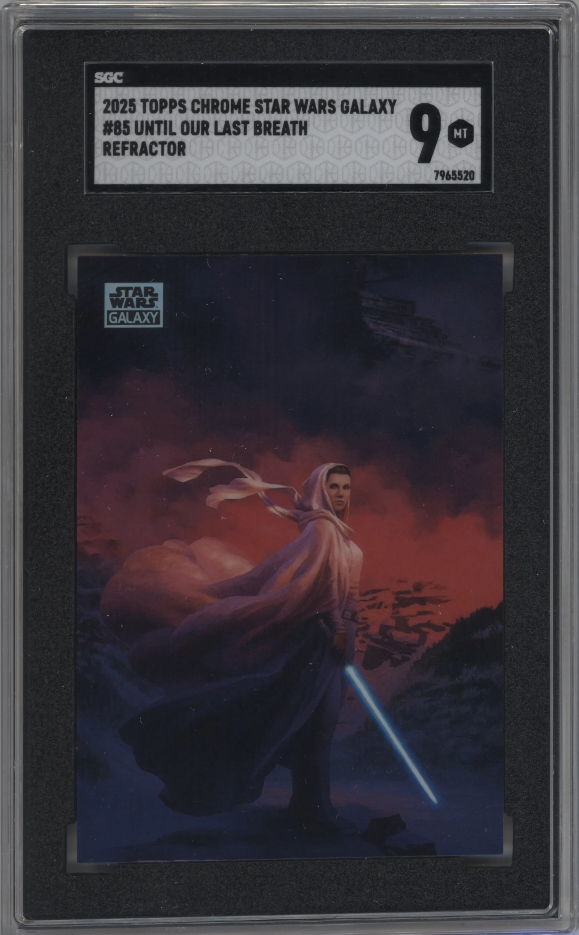 2025 Topps Chrome Star Wars Galaxy Until Our Last Breath Refractor SGC 9