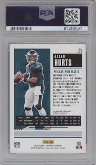 Jalen Hurts  from the 2020 Panini Contenders set graded by PSA and given an overall grade of 9.