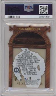 Ken Griffey Jr. from the 1997 Skybox E-X2000 set graded by PSA and given an overall grade of 9.