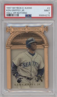 Ken Griffey Jr. from the 1997 Skybox E-X2000 set graded by PSA and given an overall grade of 9.