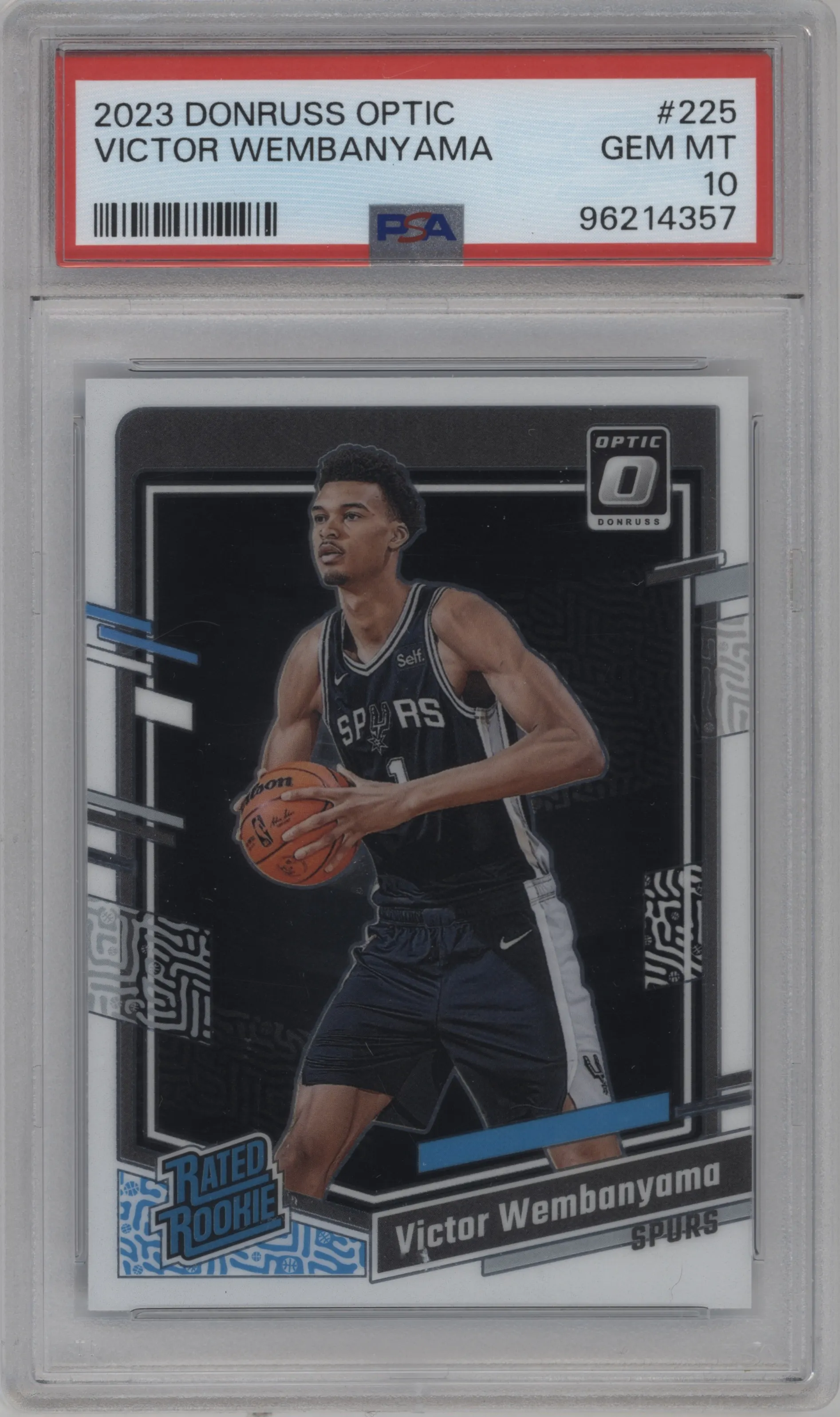 2023 Donruss Optic Rated Rookie Victor Wembanyama PSA 10