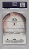 Shohei Ohtani from the 2022 Bowman’s Best   set graded by PSA and given an overall grade of 10.