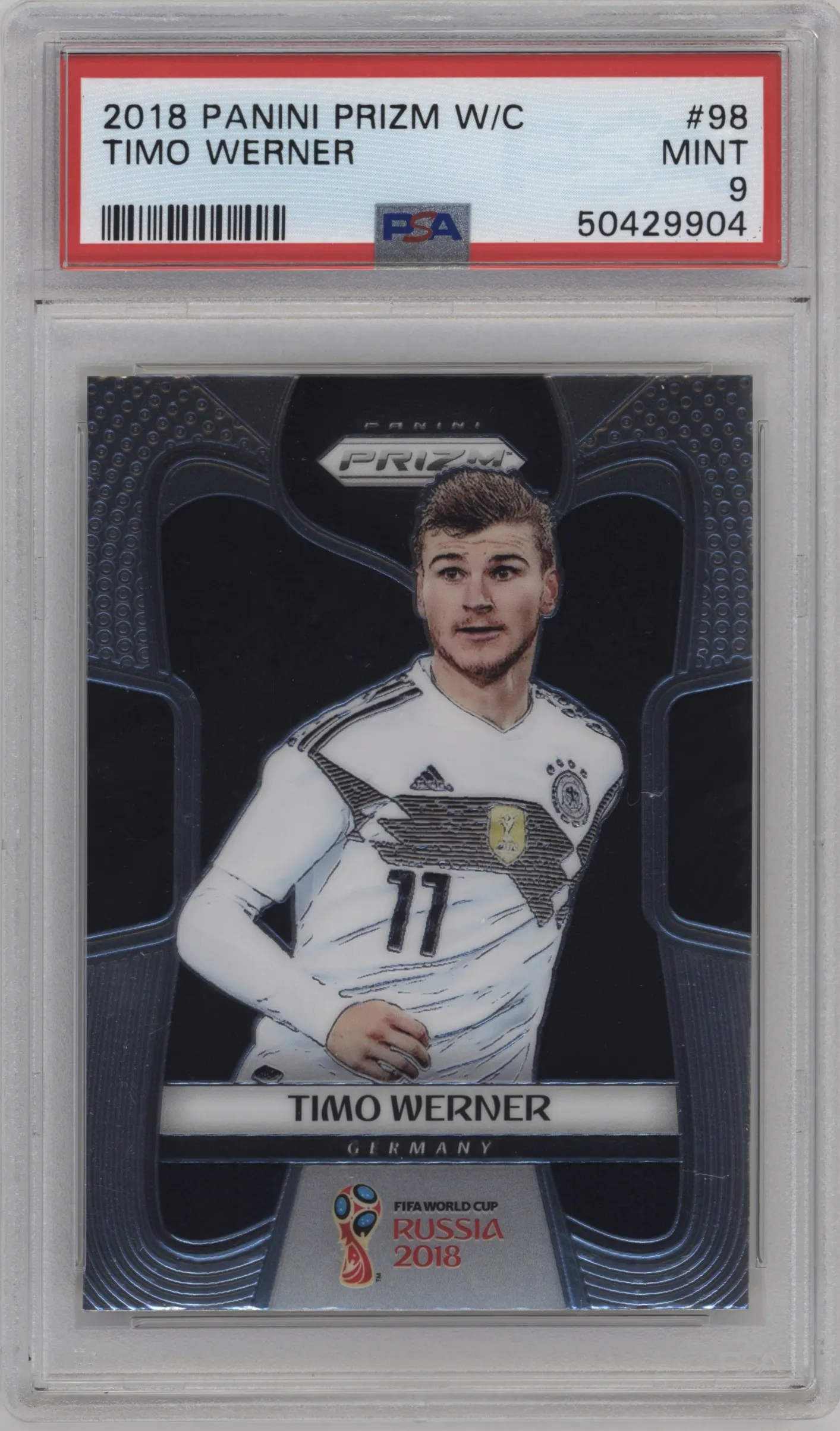 2018 Panini Prizm World Cup Timo Werner #98 PSA 9