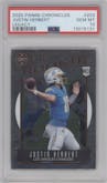 Justin Herbert from the 2020 Panini Chronicles set graded by PSA and given an overall grade of 10.