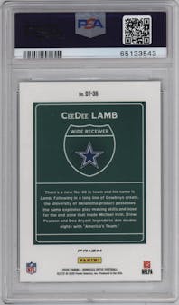 CeeDee Lamb from the 2020 Panini Donruss Optic set graded by PSA and given an overall grade of 9.