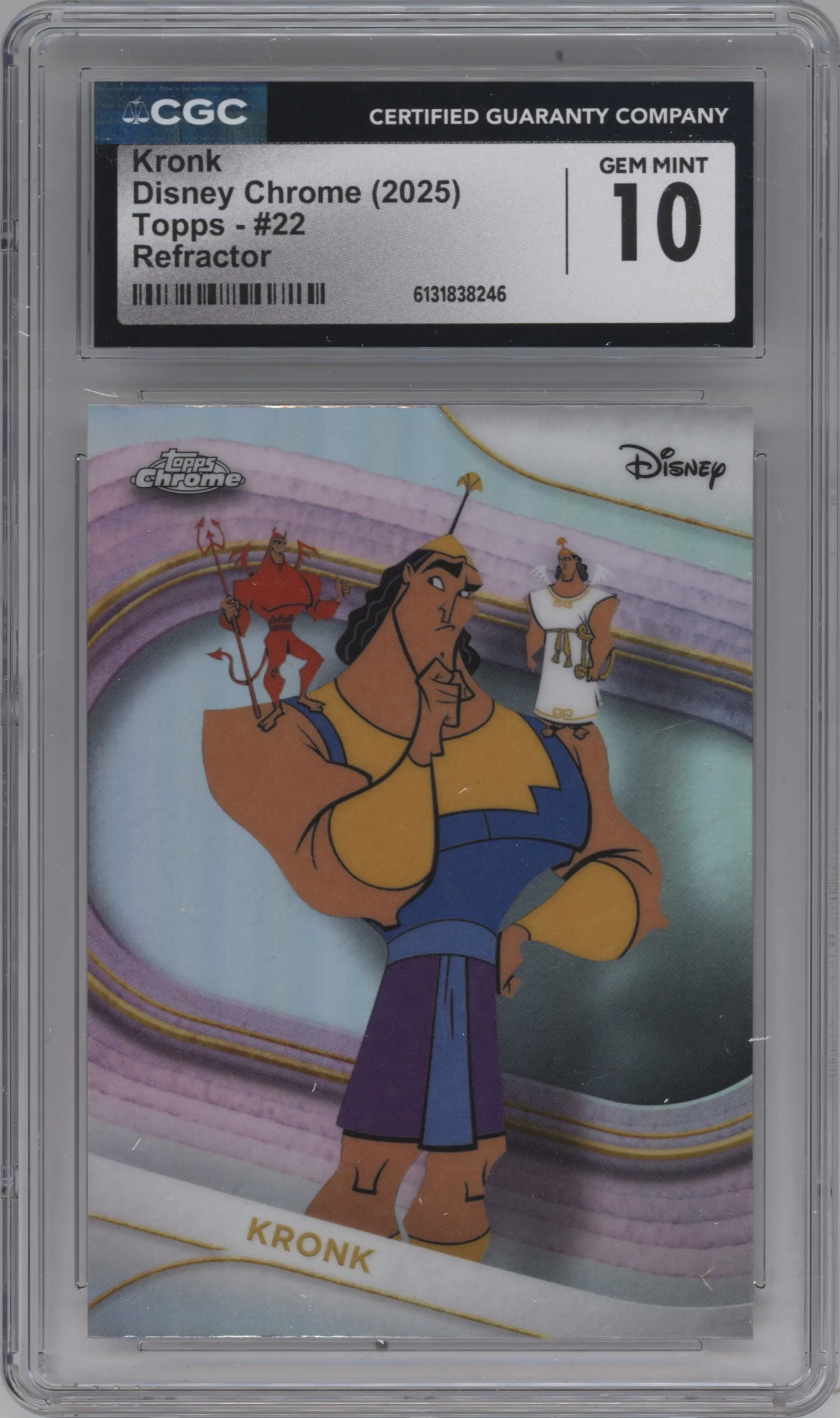 2025 Topps Chrome Disney Kronk Refractor #22 CGC 10