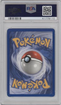 Rocket's Hitmonchan ex from the 2004 Pokemon EX set graded by PSA and given an overall grade of 10.