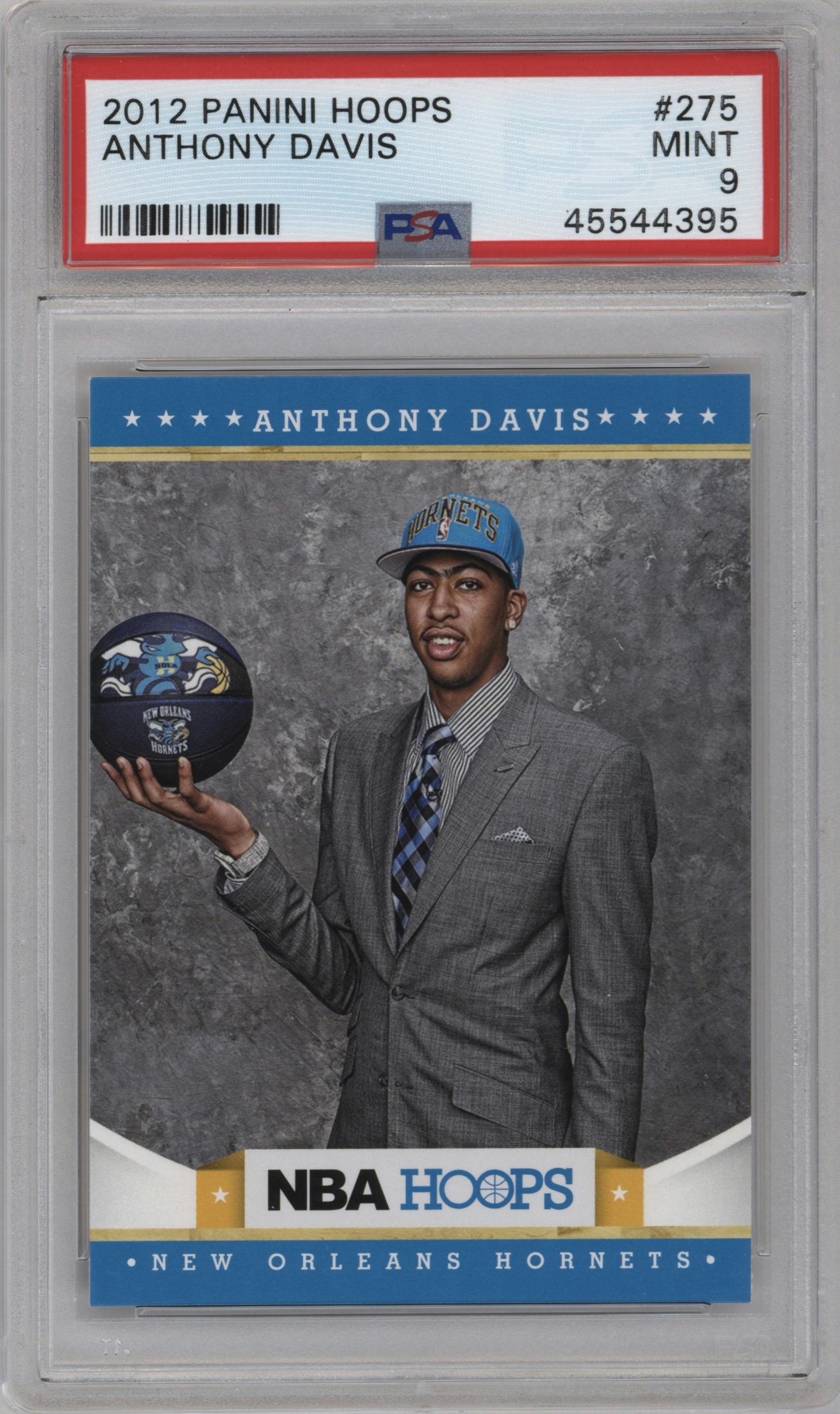 Anthony Davis from the 2012-13 Panini NBA Hoops set graded by PSA and given an overall grade of 9.