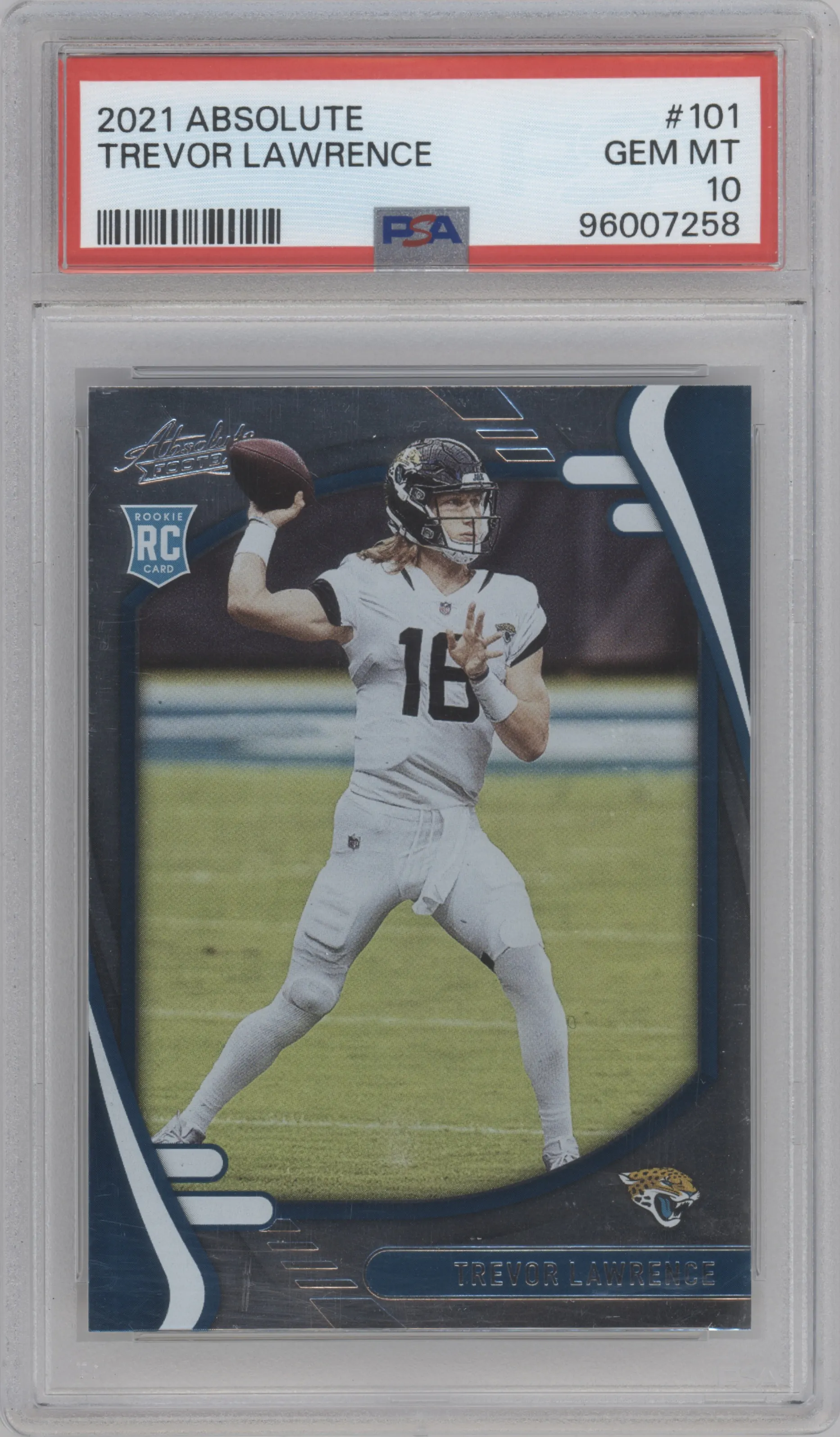 2021 Panini Absolute Trevor Lawrence PSA 10