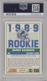 Barry Sanders from the 1989 Score set graded by PSA and given an overall grade of 9.