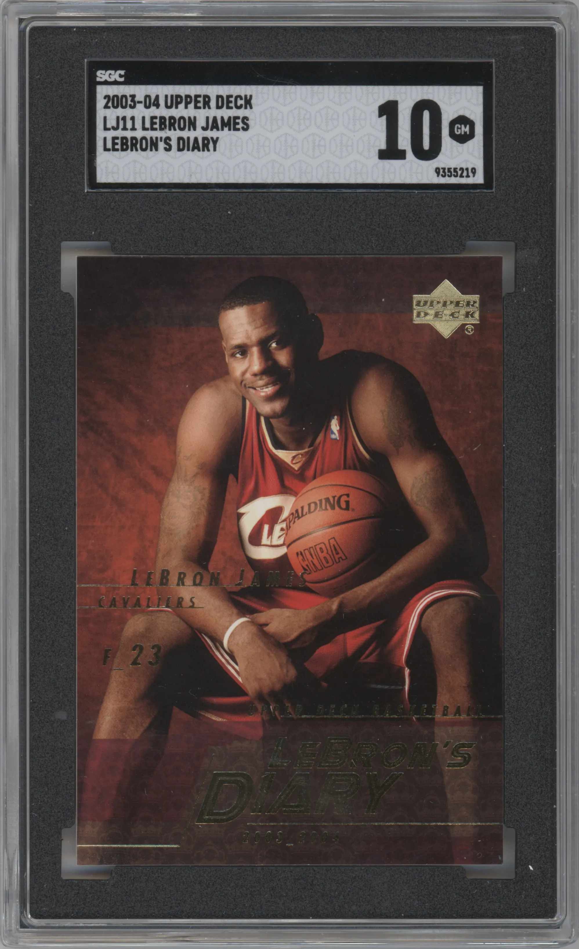 2003 Upper Deck LeBron's Diary LeBron James #LJ11 SGC 10