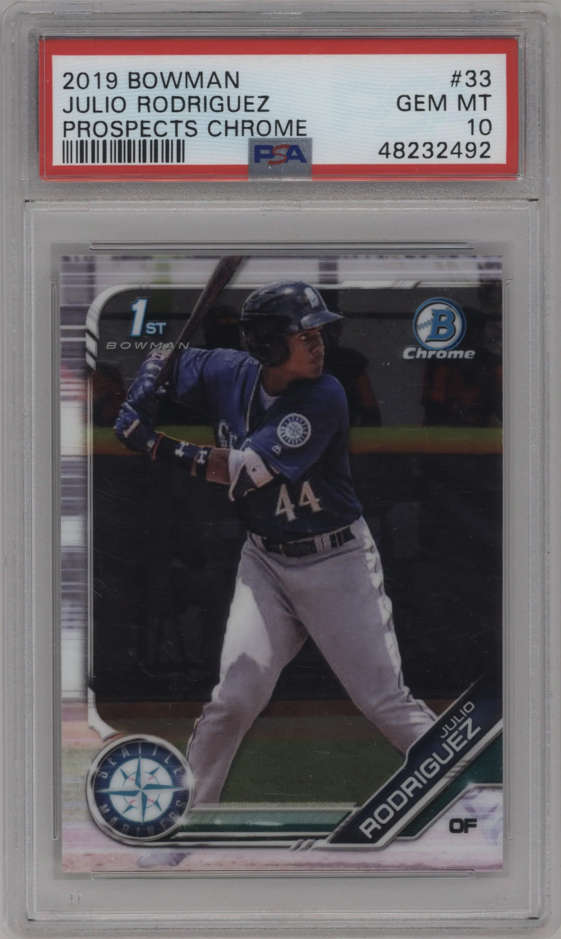 2019 Bowman Chr.Pros. Julio Rodriguez PSA 10