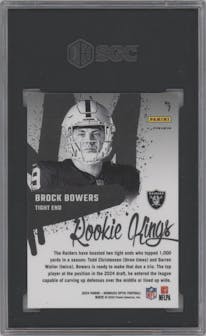 Brock Bowers from the 2024 Donruss Optic set graded by SGC and given an overall grade of 10.