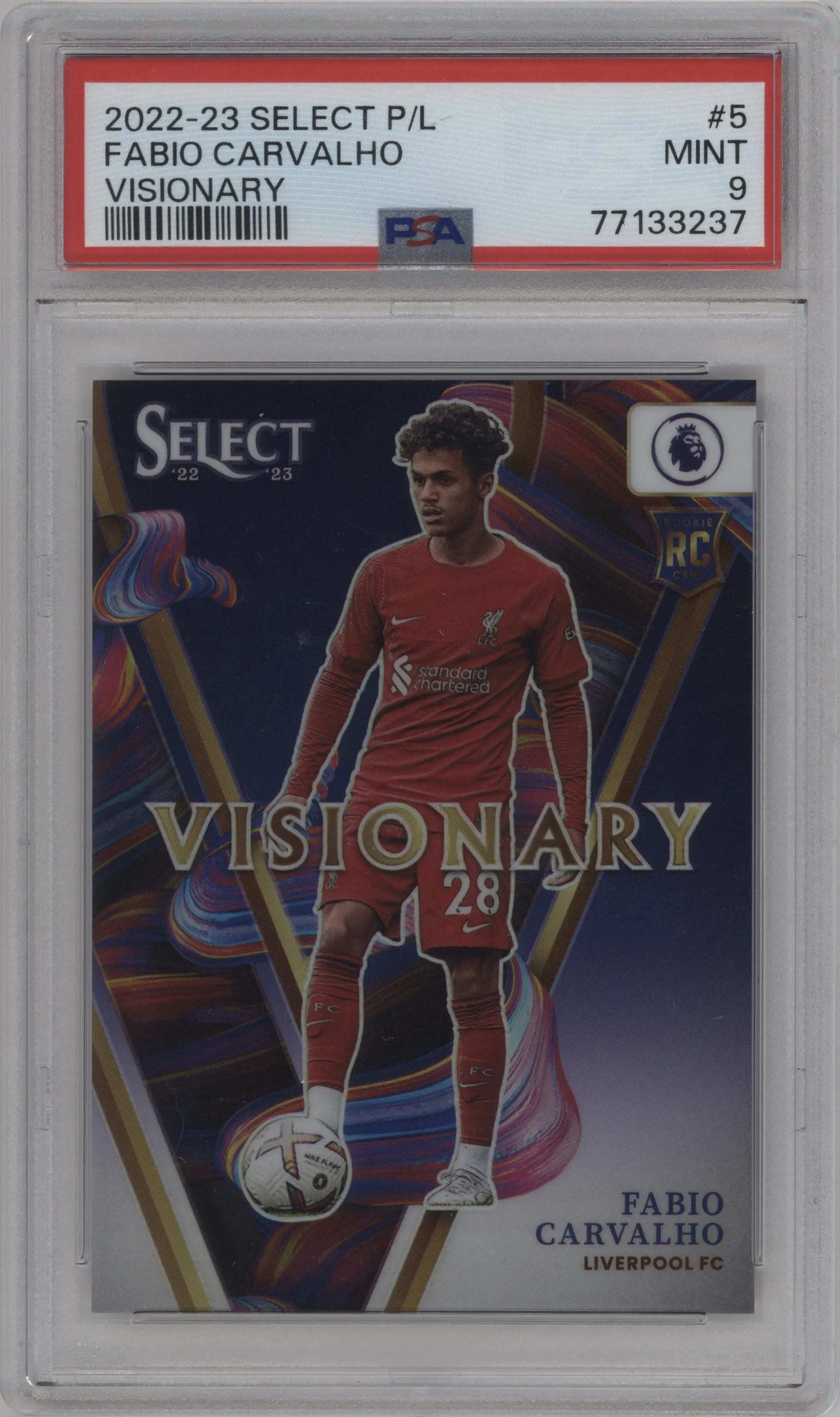 2022 Panini Select Premier League Visionary Fabio Carvalho #5 PSA 9