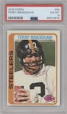 Terry Bradshaw from the 1978 Topps set graded by PSA and given an overall grade of 6.
