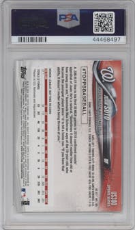 Juan Soto from the 2018 Topps Update set graded by PSA and given an overall grade of 10.