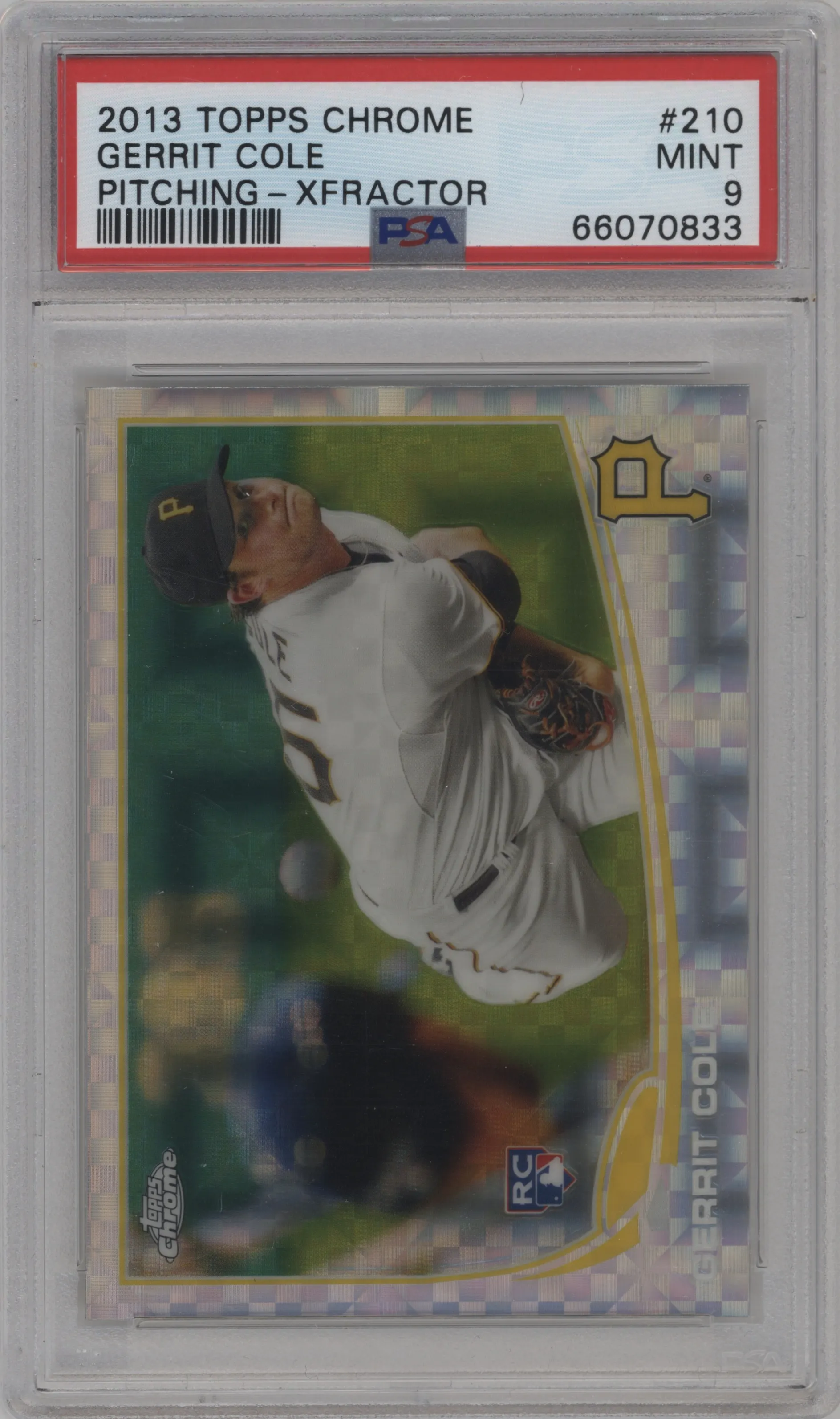 2013 Topps Chrome Gerrit Cole X-Fractor PSA 9