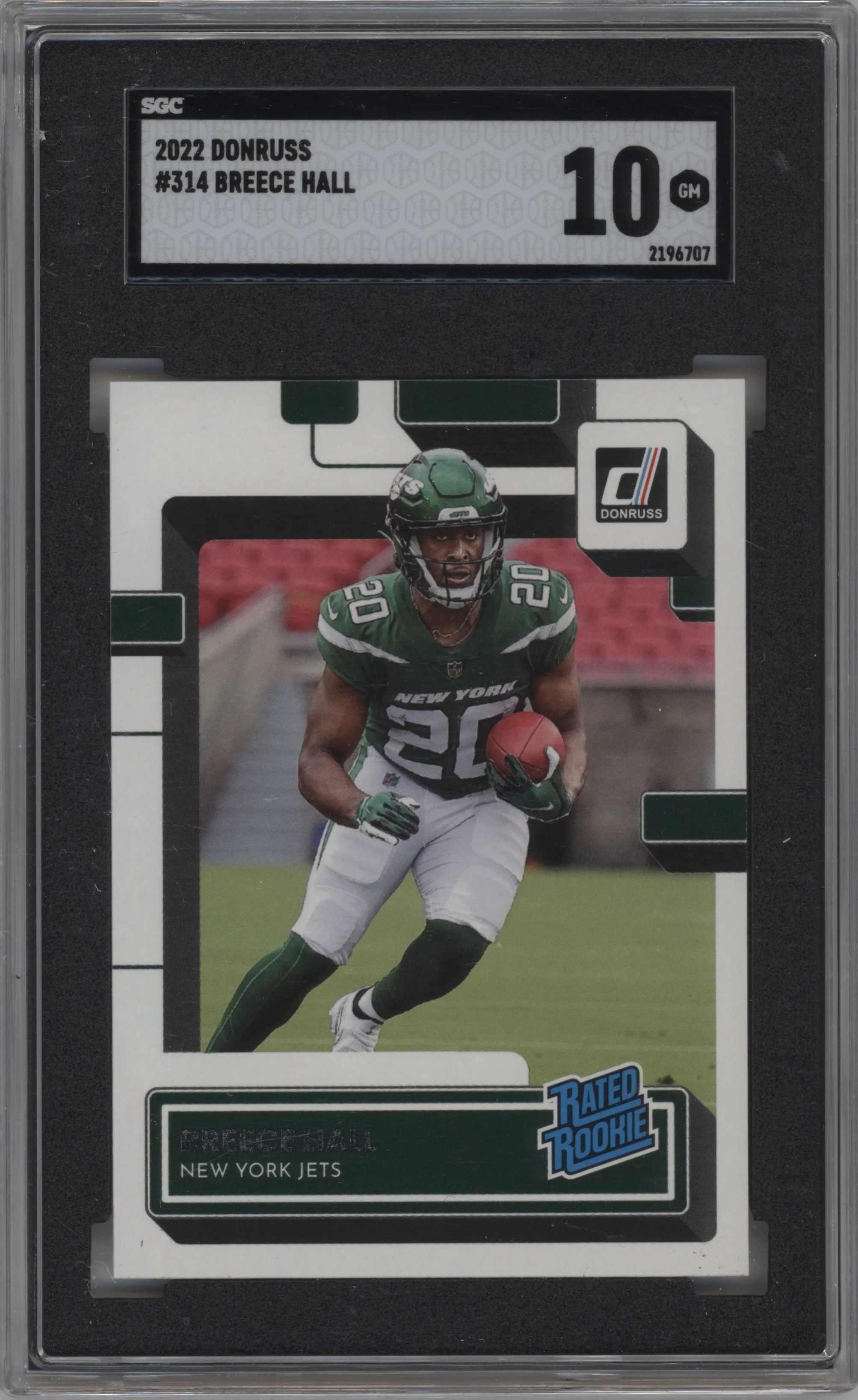 2022 Panini Donruss Breece Hall SGC 10