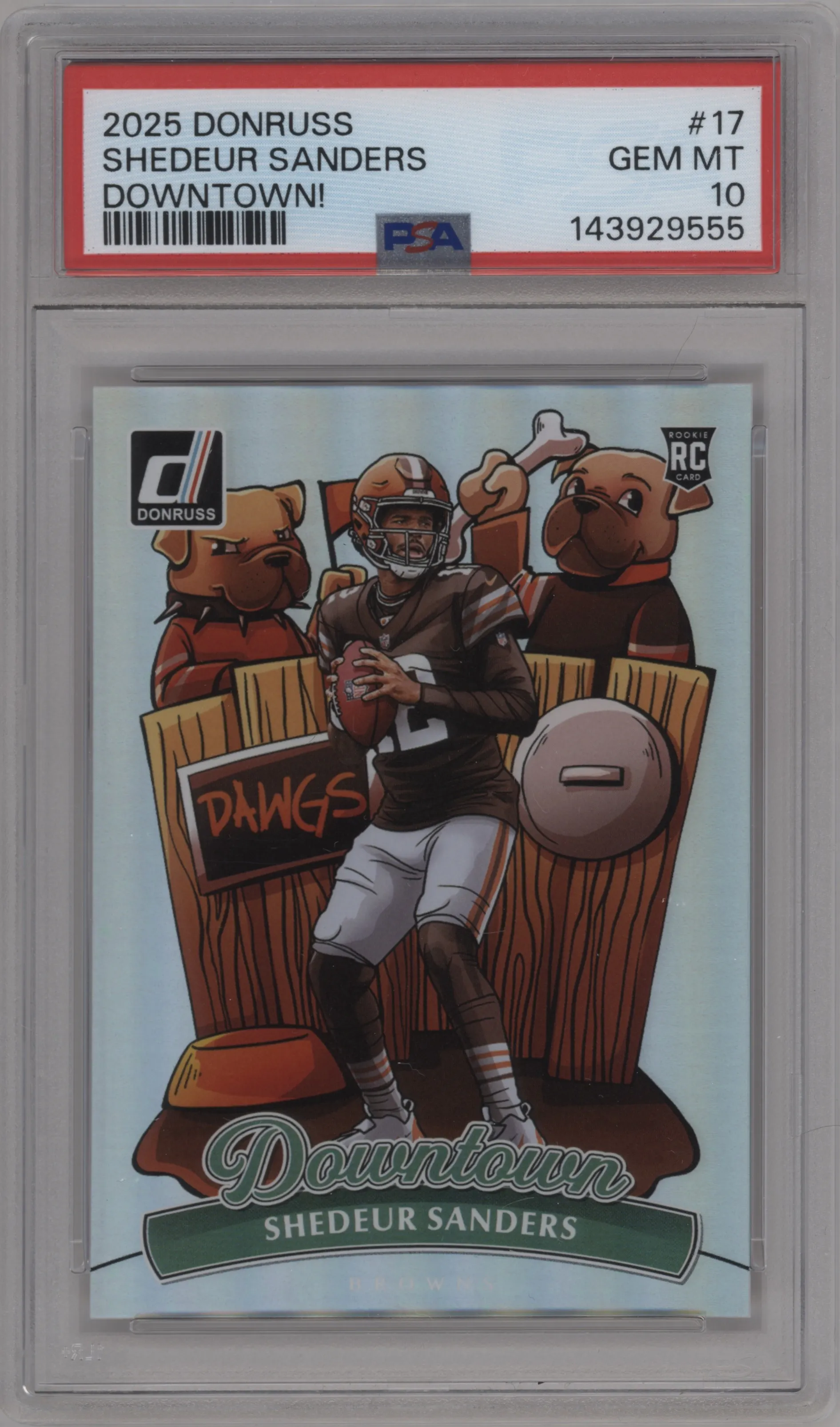 2025 Panini Donruss Downtown Shedeur Sanders #17 PSA 10