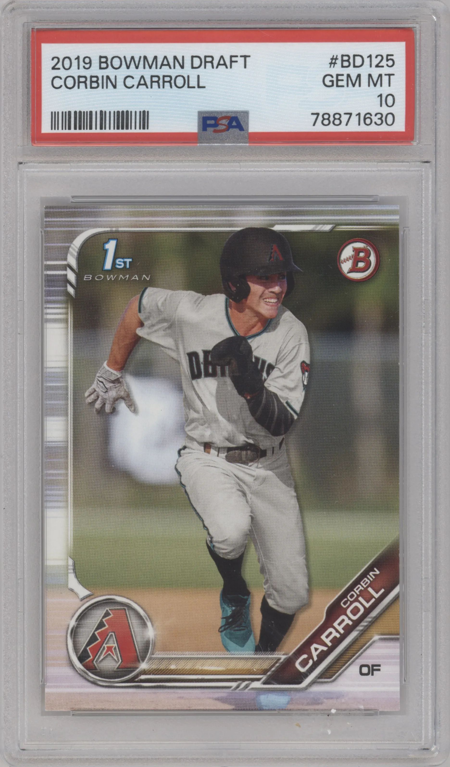 2019 Bowman Draft Corbin Carroll #BD-125 PSA 10