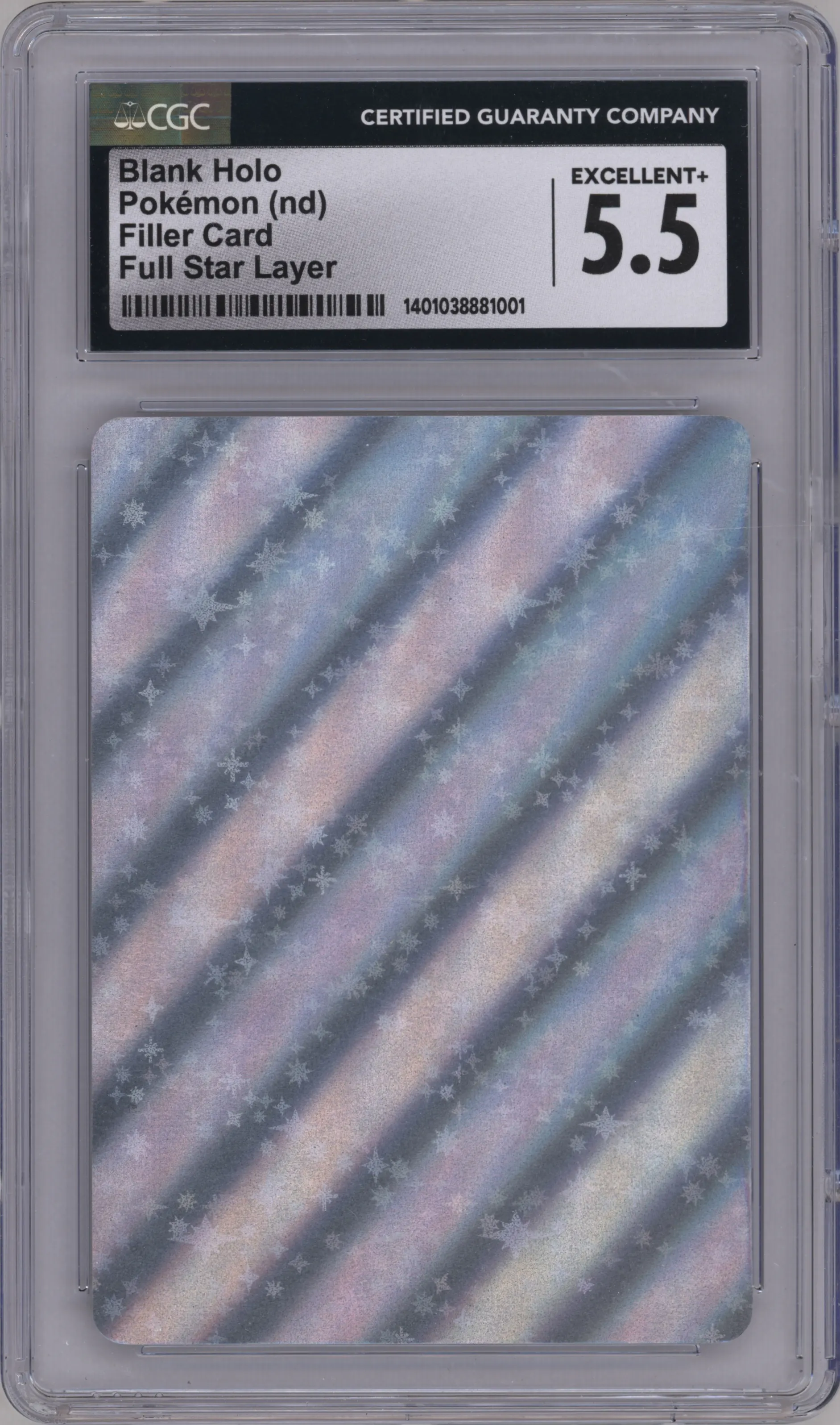 Filler Card from the Pokemon (ND) set featuring a Full Star Layer parallel graded by CSG and given an overall grade of 5.5.