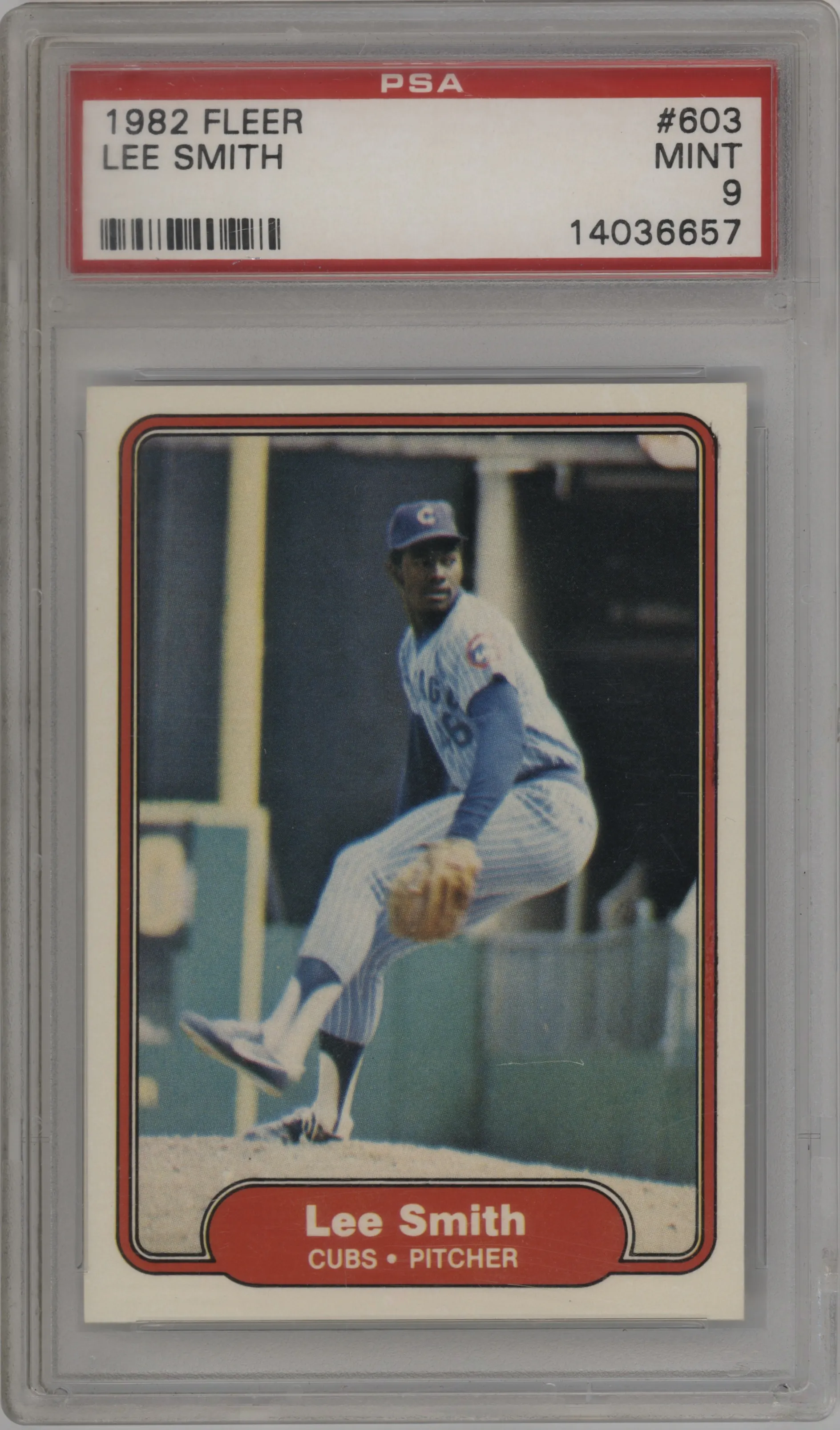 1982 Fleer Lee Smith PSA 9