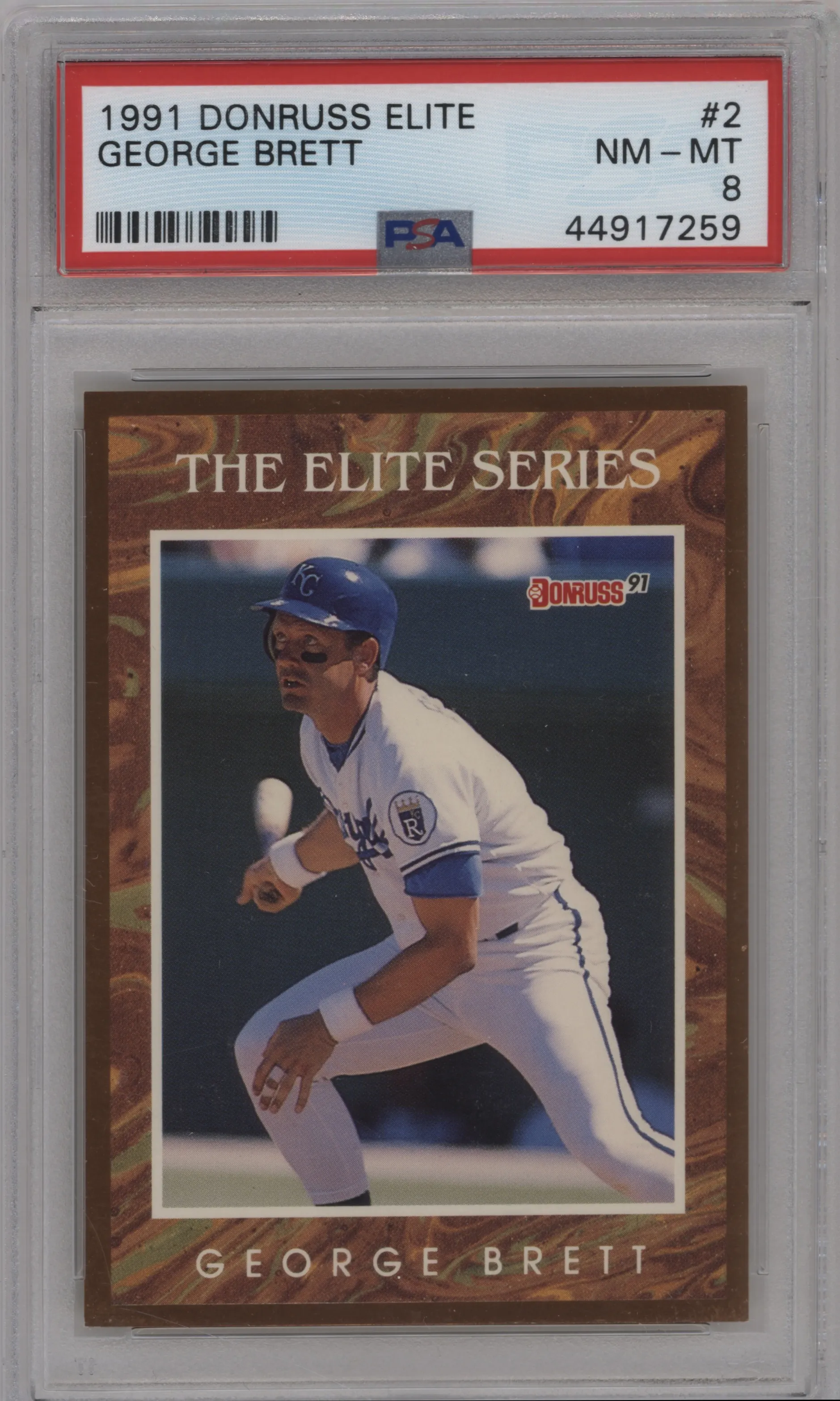 1991 Donruss The Elite Series George Brett PSA 8