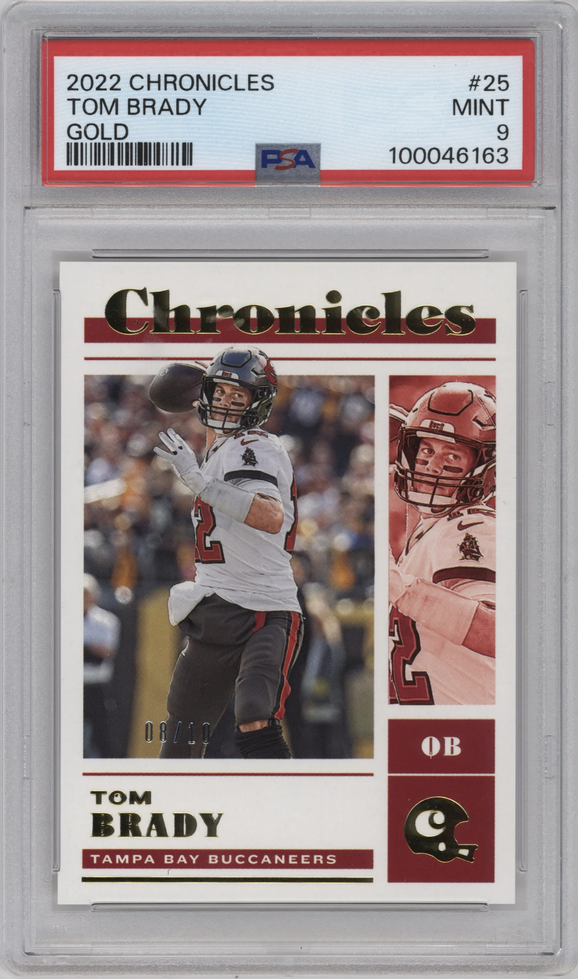 2022 Panini Chronicles Tom Brady Gold #25 PSA 9