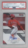 Jo Adell from the 2017 Bowman’s Best set graded by PSA and given an overall grade of 9.