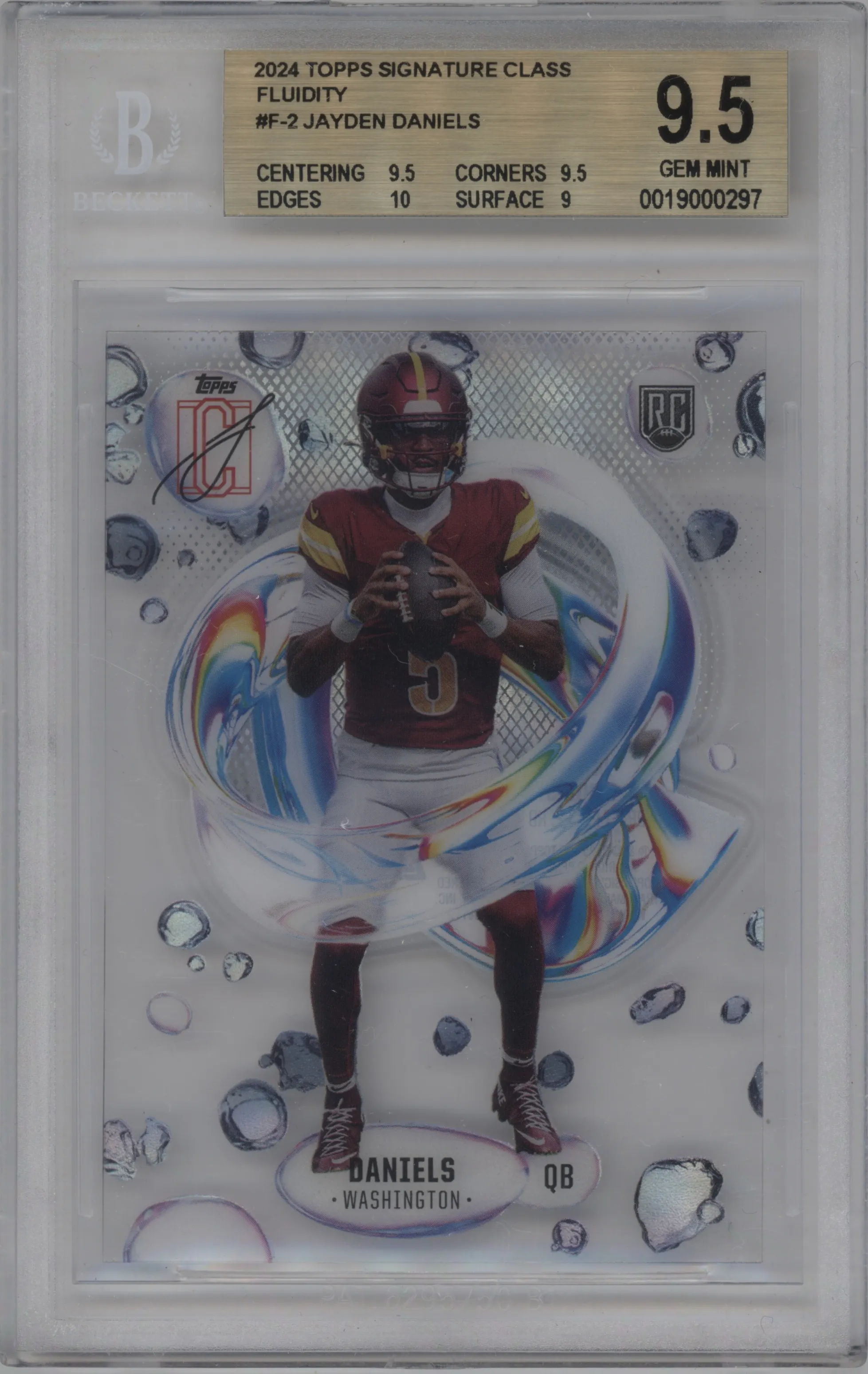 2024 Topps Signature Class Fluidity Jayden Daniels BGS 9.5