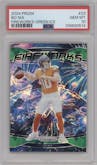 Bo Nix from the 2024 Panini Prizm set featuring a Green Ice parallel graded by PSA and given an overall grade of 10.